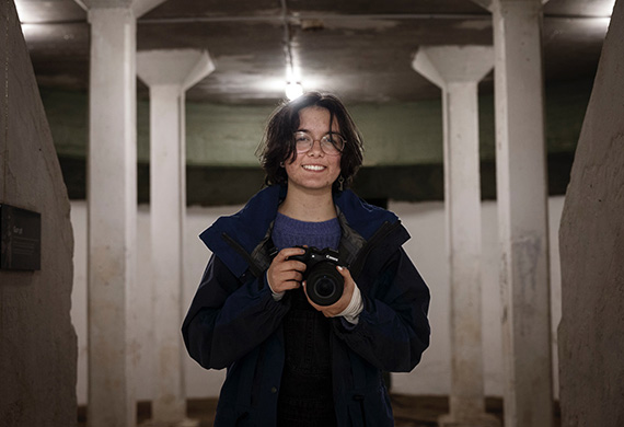Lily Ahmad-Davis with her Canon gear